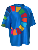 T-shirt with color wheel - ocean blue