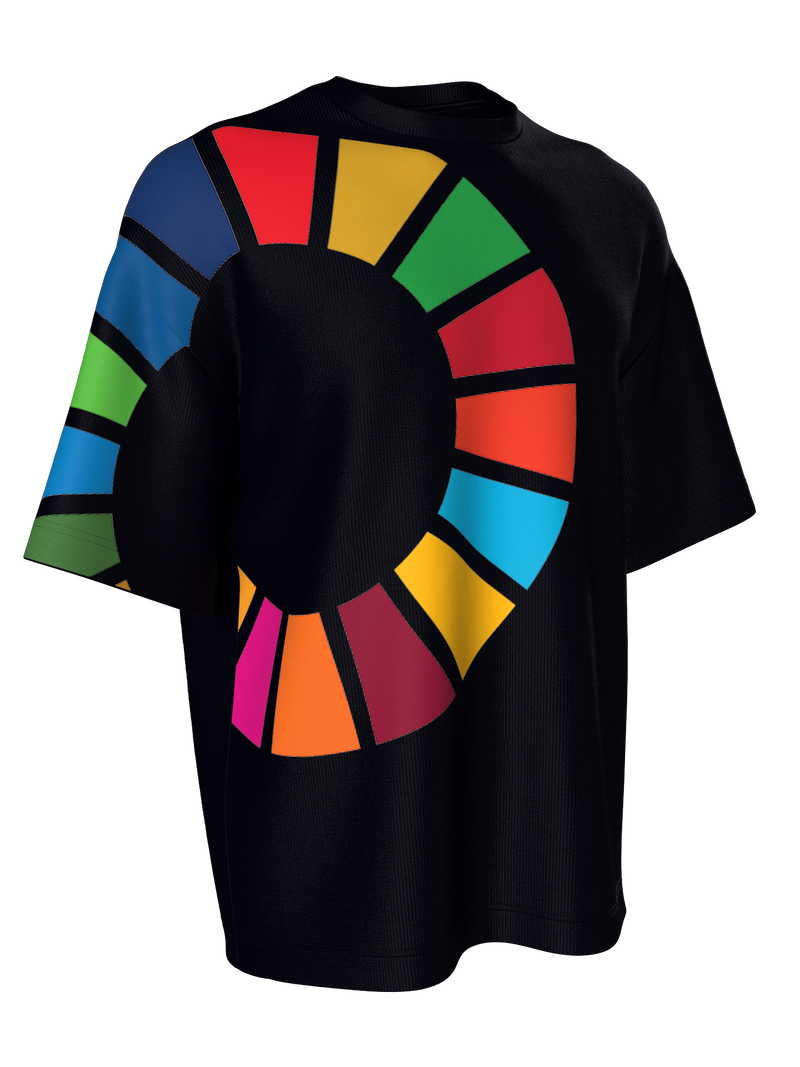 T-shirt with color wheel - black