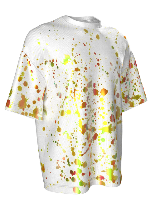 T-shirt with color splash white
