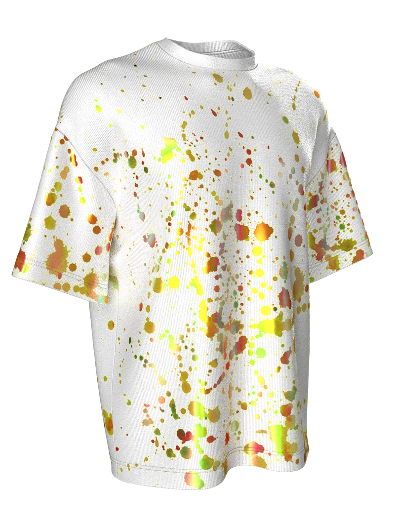 T-shirt with color splash white