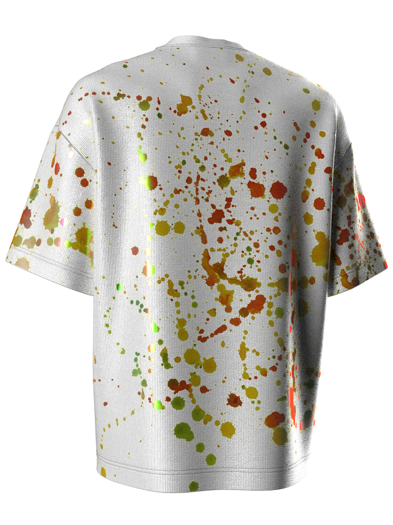 T-shirt with color splash white