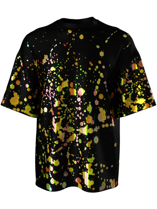 T-shirt with color splash black