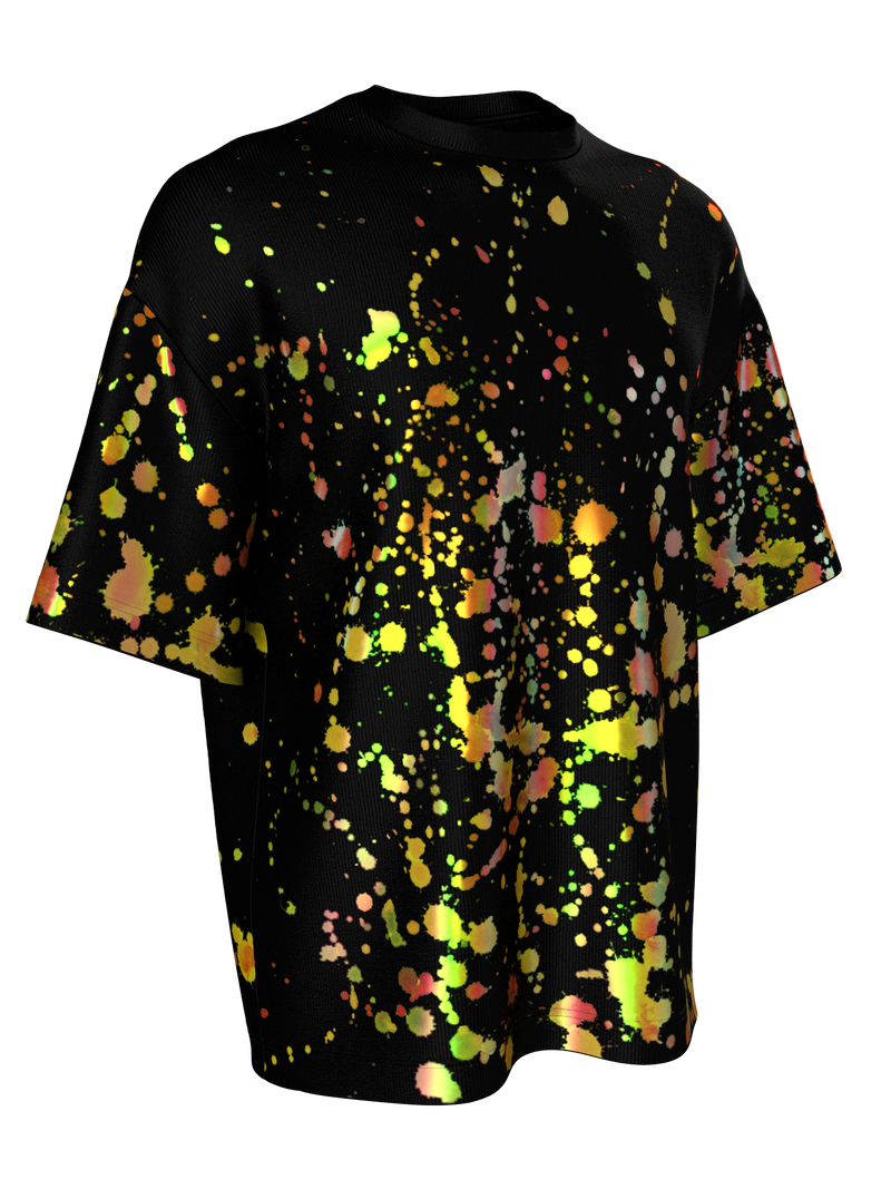 T-shirt with color splash black